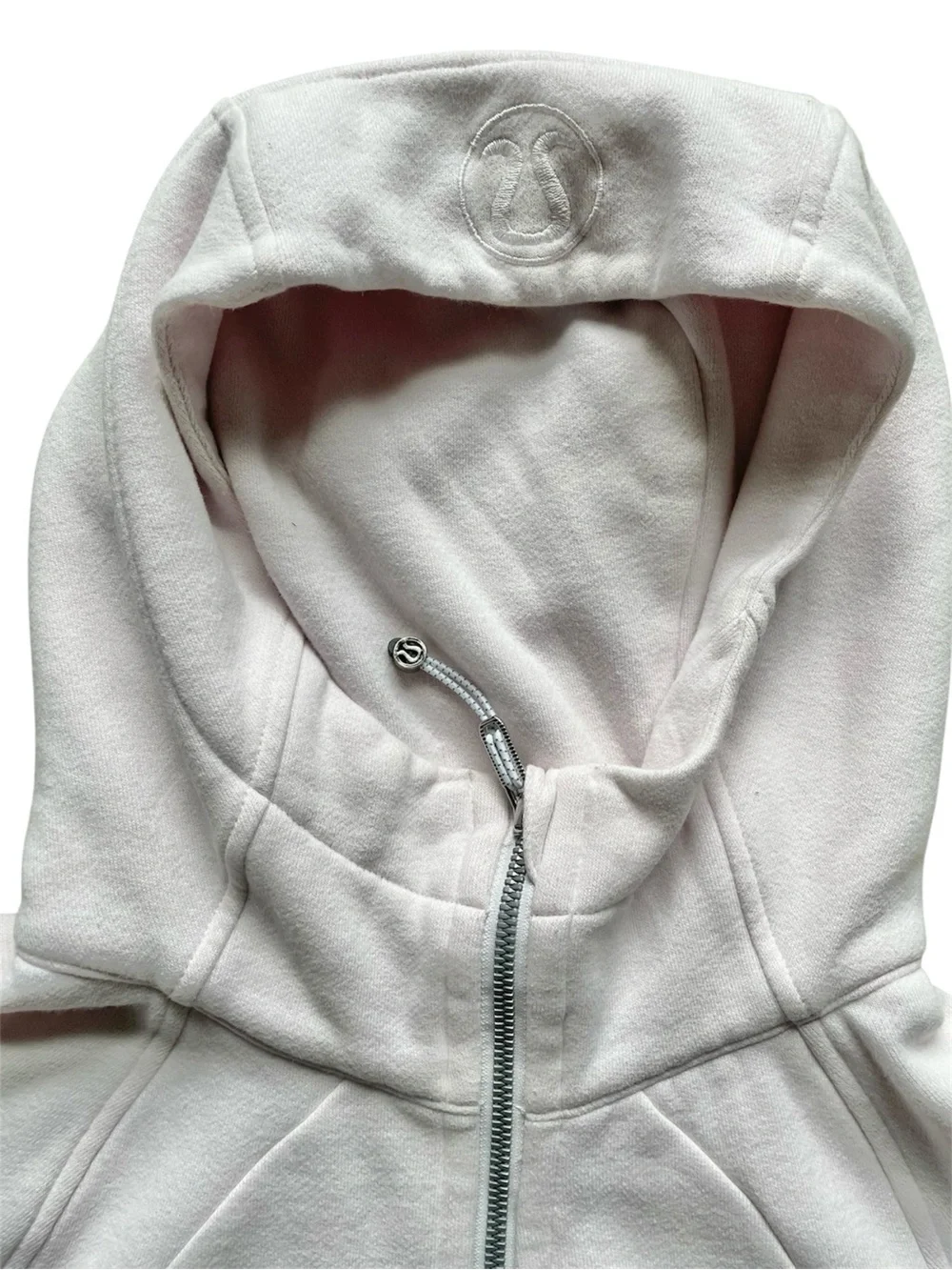 Lululemon Scuba Hoodie Womens Size 6 Fleece Flutterby Pink Full Zip Pockets EUC